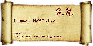 Hummel Mónika névjegykártya